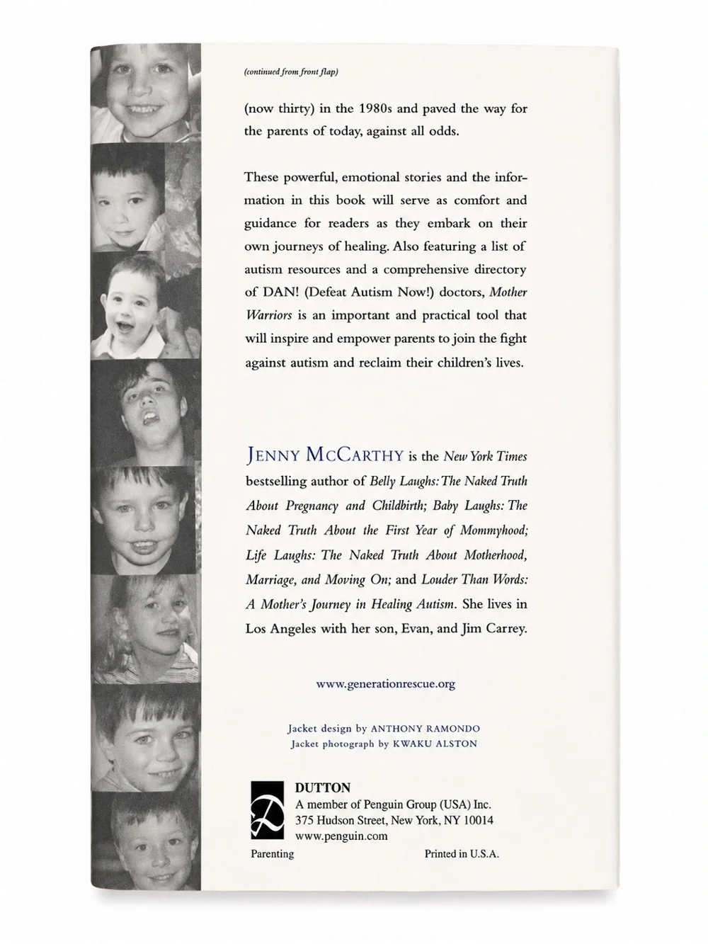 Jenny McCarthy Mother Warriors Hardcover Book Autism Parenting Memoir
